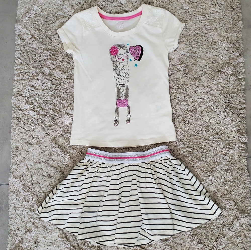 Piper girls Skort and Shirt set, Size 6-6X